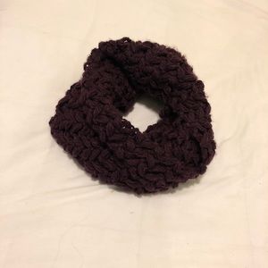 Purple chunky infinity scarf